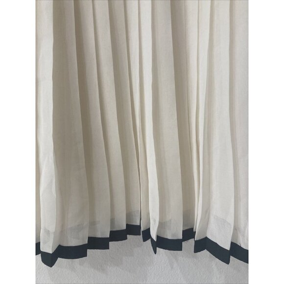 New Rory Beca Ivory Surplice Pleat Dress Casual New size M Party sleeveless - Picture 6 of 8